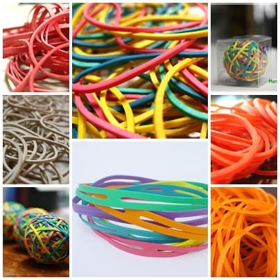 Rubber bands collage